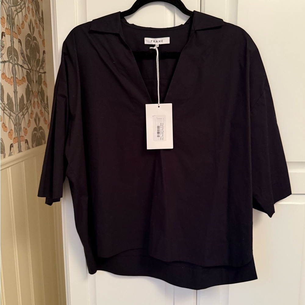 FRAME Channing Popover in black. XS